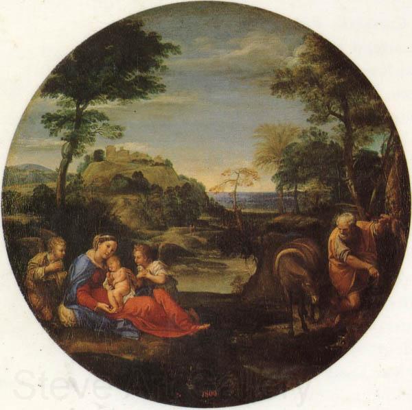 Annibale Carracci The Holy Family Rests on the Fight into Egypt Germany oil painting art